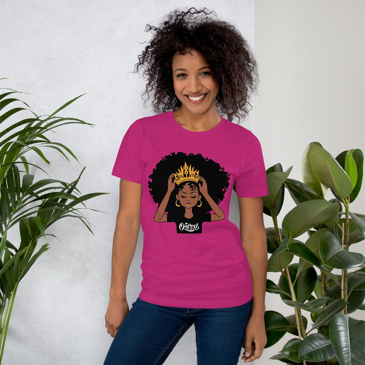 BLACK QUEEN WITH GOLD CROWN