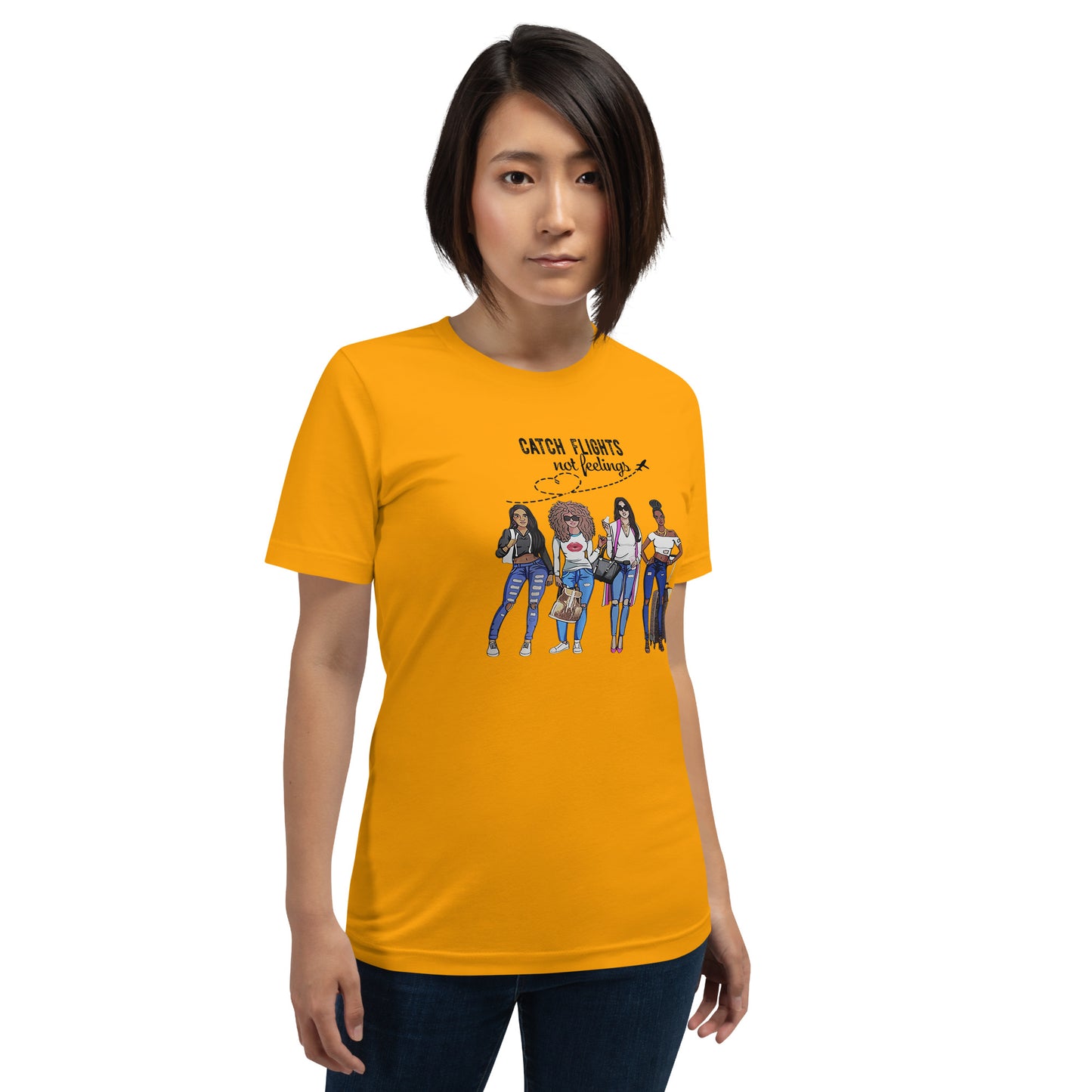 CATCH FLIGHTS NOT FEELINGS SUMMER T-SHIRT T-SHIRT