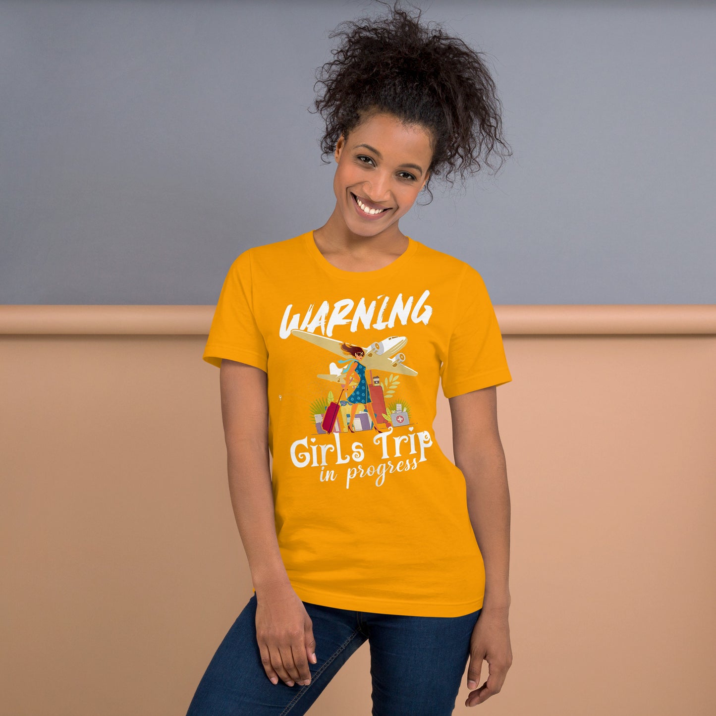 WOMENS FUNNY VACATION SHIRTS - WARNING GIRLS TRIP IN PROGRESS T-SHIRT_1