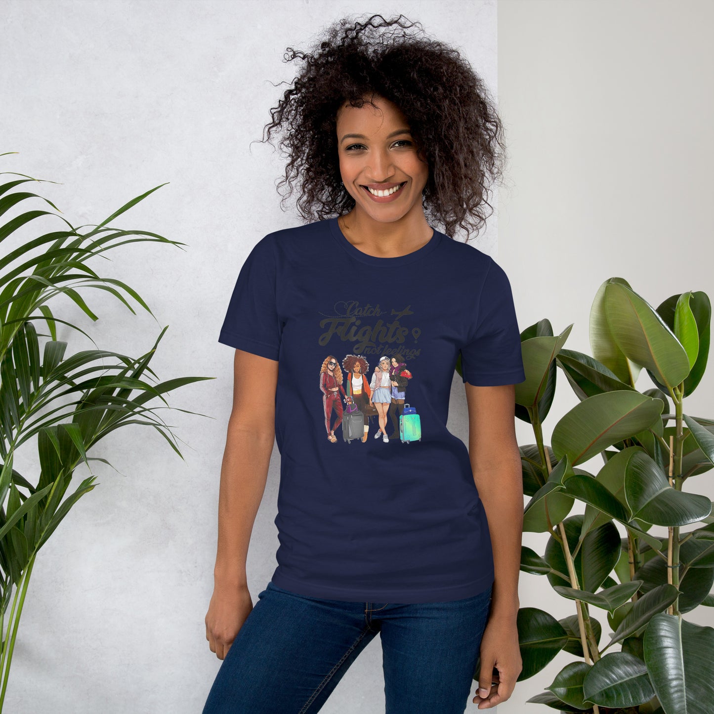 WOMENS CATCH FLIGHTS NOT FEELINGS TSHIRT SUMMER GIFTS T-SHIRT