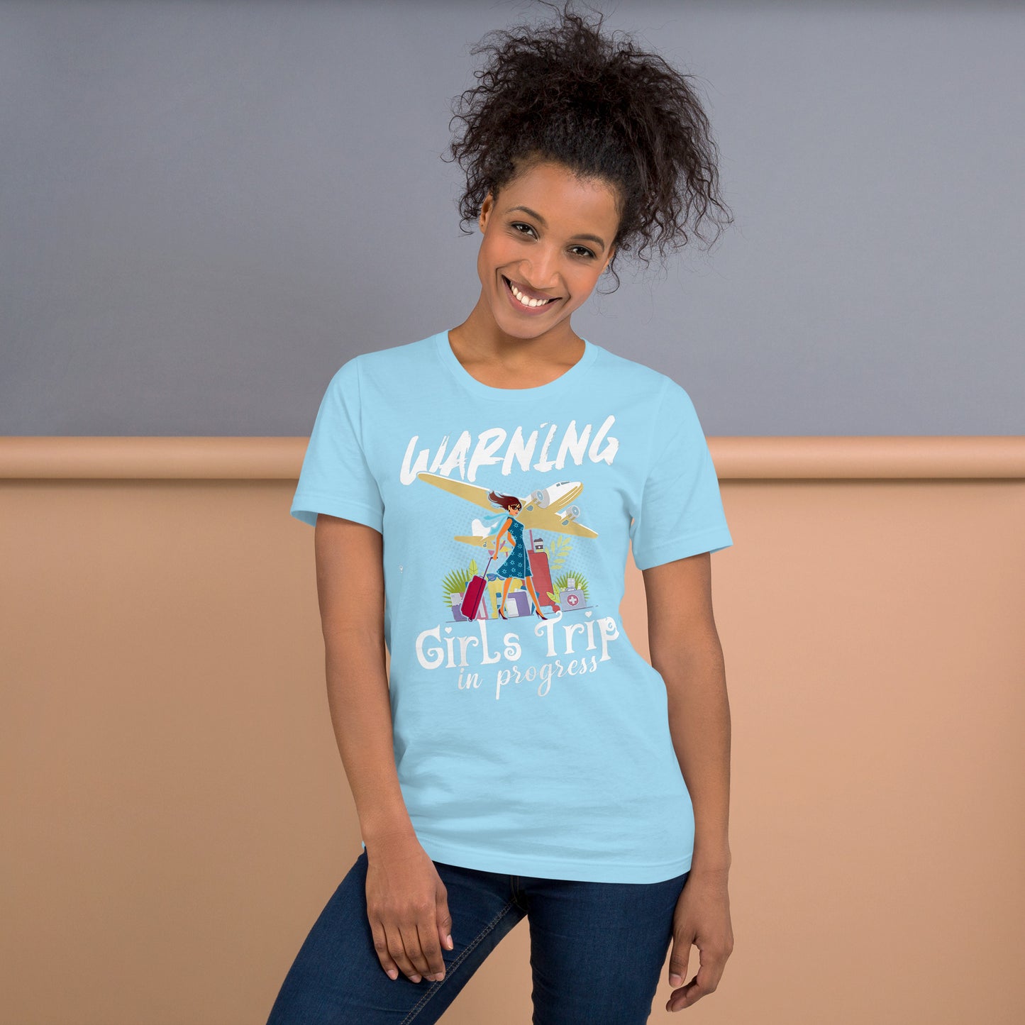 WOMENS FUNNY VACATION SHIRTS - WARNING GIRLS TRIP IN PROGRESS T-SHIRT_1