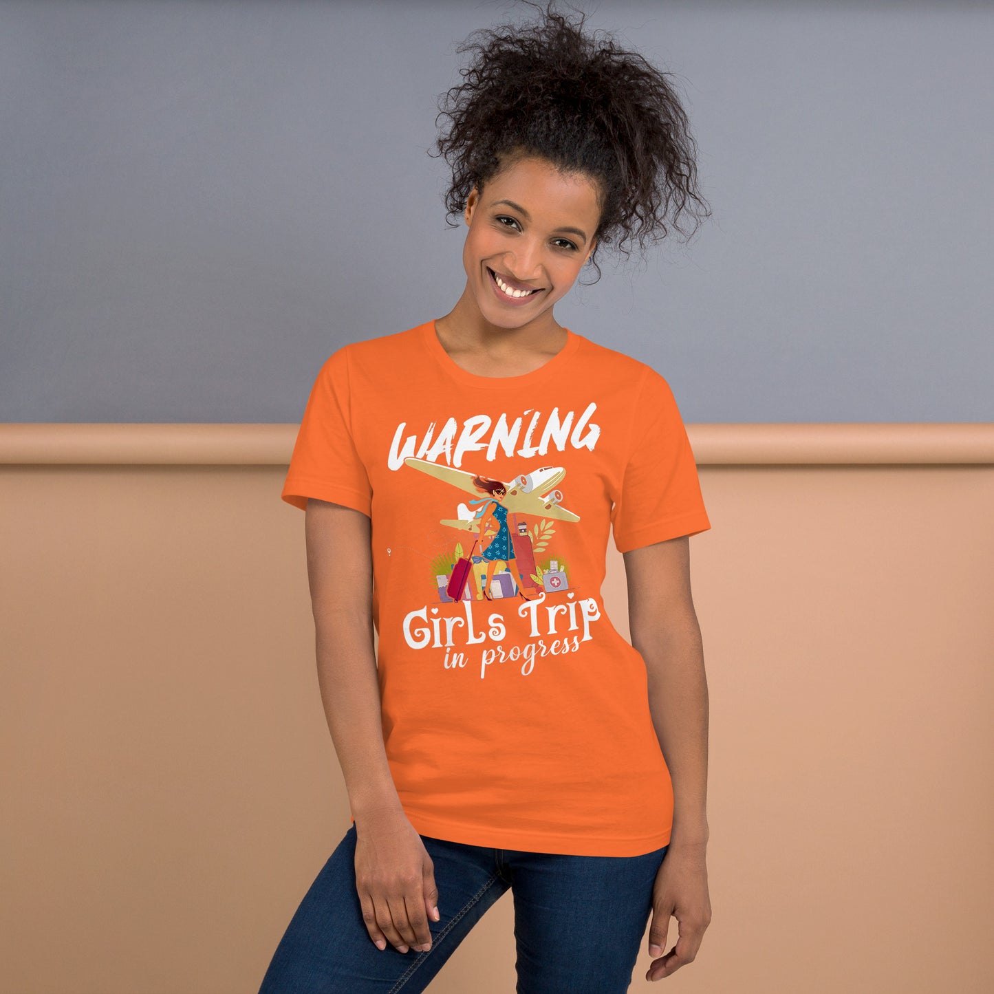 WOMENS FUNNY VACATION SHIRTS - WARNING GIRLS TRIP IN PROGRESS T-SHIRT_1