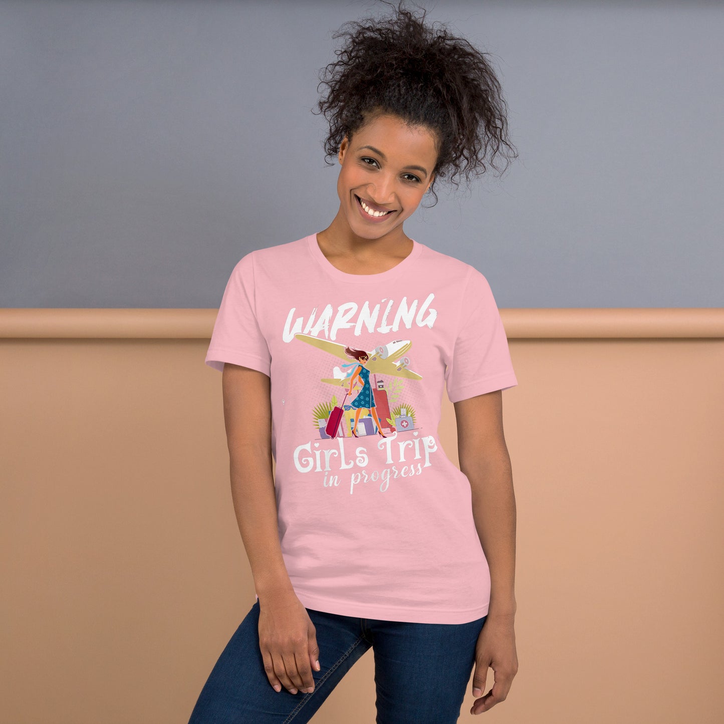 WOMENS FUNNY VACATION SHIRTS - WARNING GIRLS TRIP IN PROGRESS T-SHIRT_1