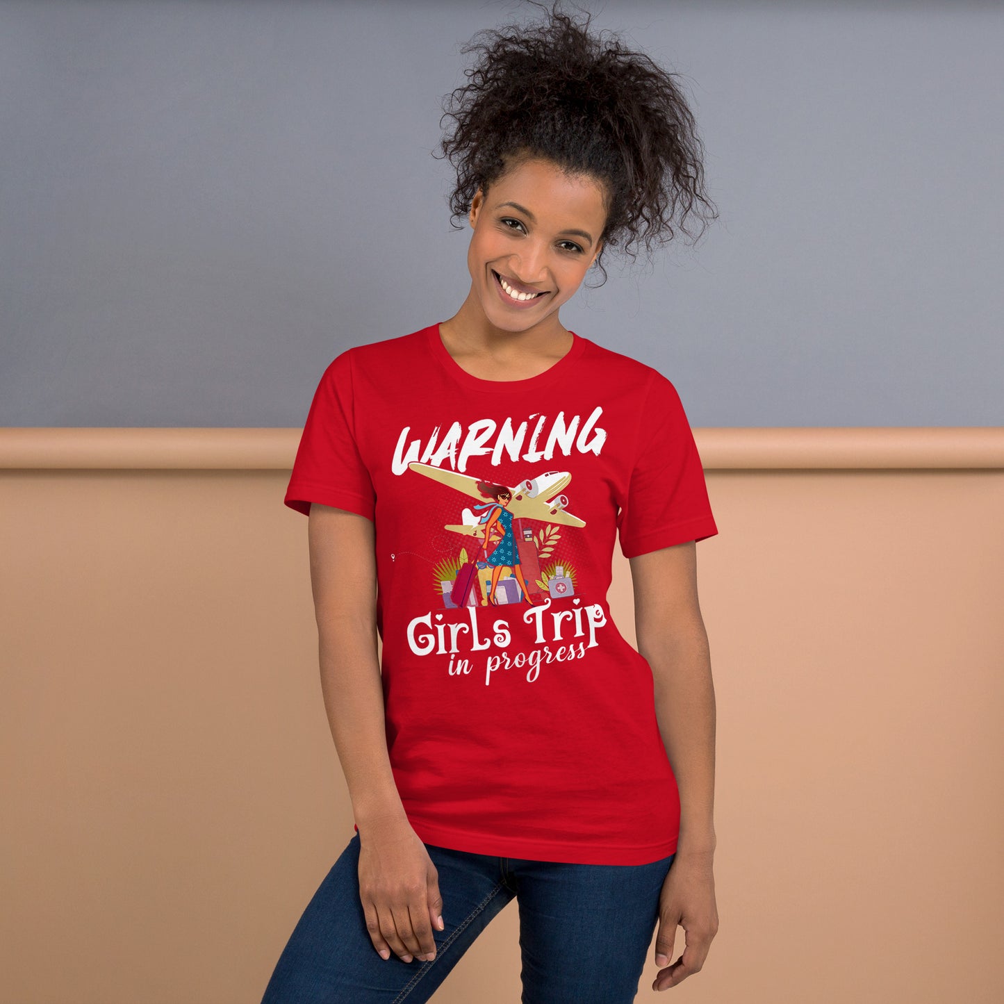 WOMENS FUNNY VACATION SHIRTS - WARNING GIRLS TRIP IN PROGRESS T-SHIRT_1