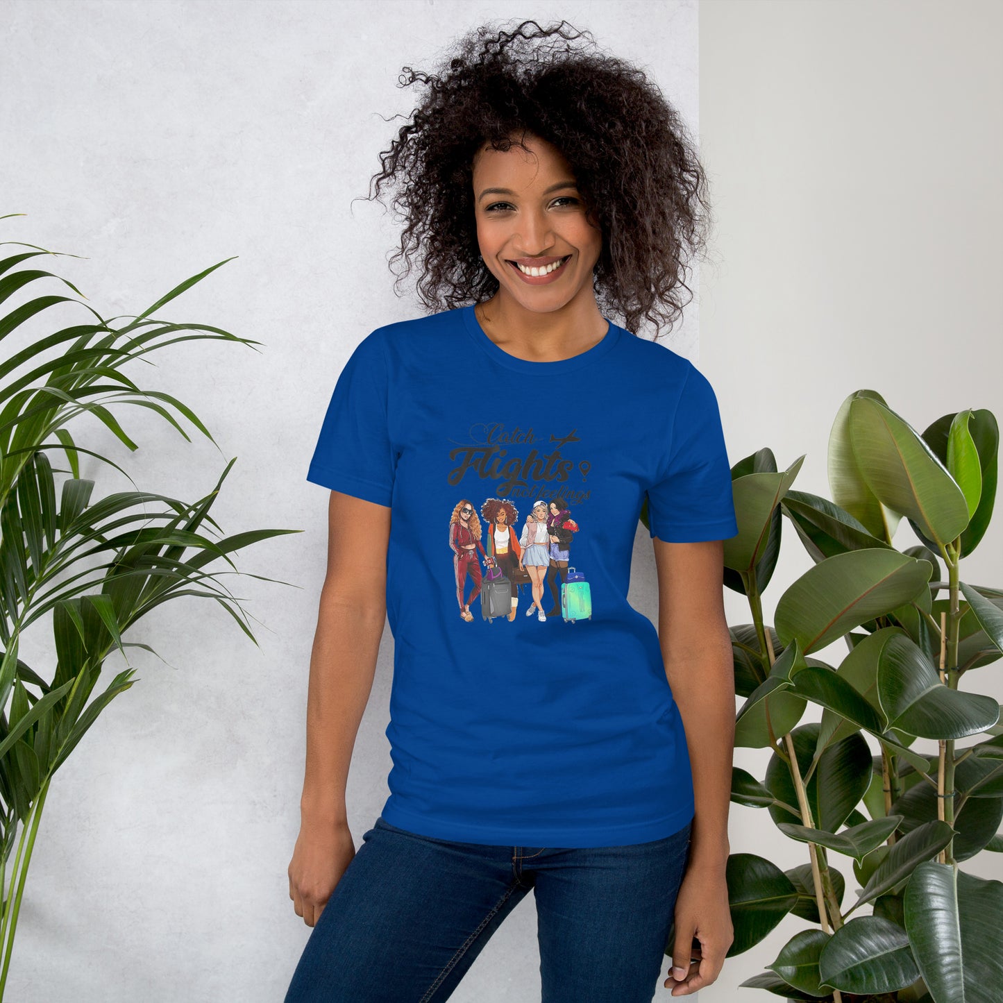WOMENS CATCH FLIGHTS NOT FEELINGS TSHIRT SUMMER GIFTS T-SHIRT
