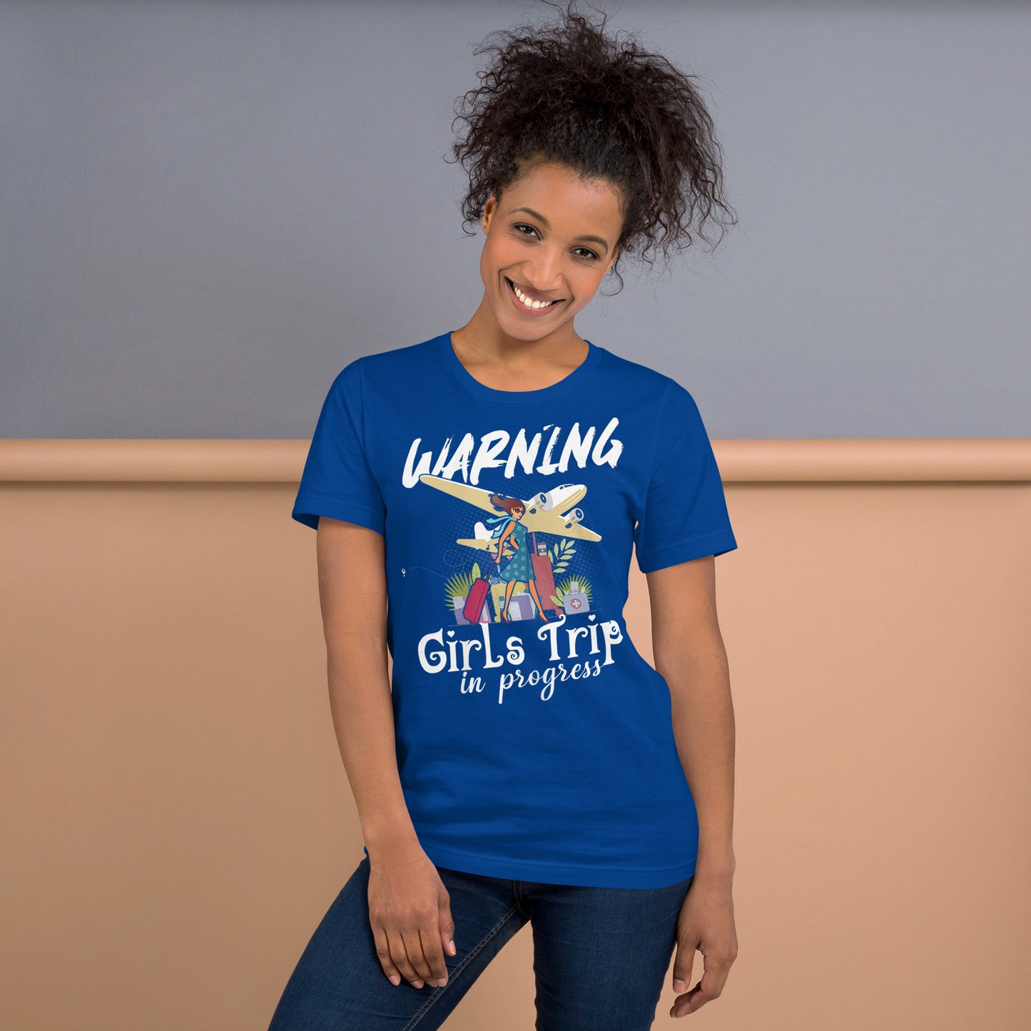 WOMENS FUNNY VACATION SHIRTS - WARNING GIRLS TRIP IN PROGRESS T-SHIRT_1