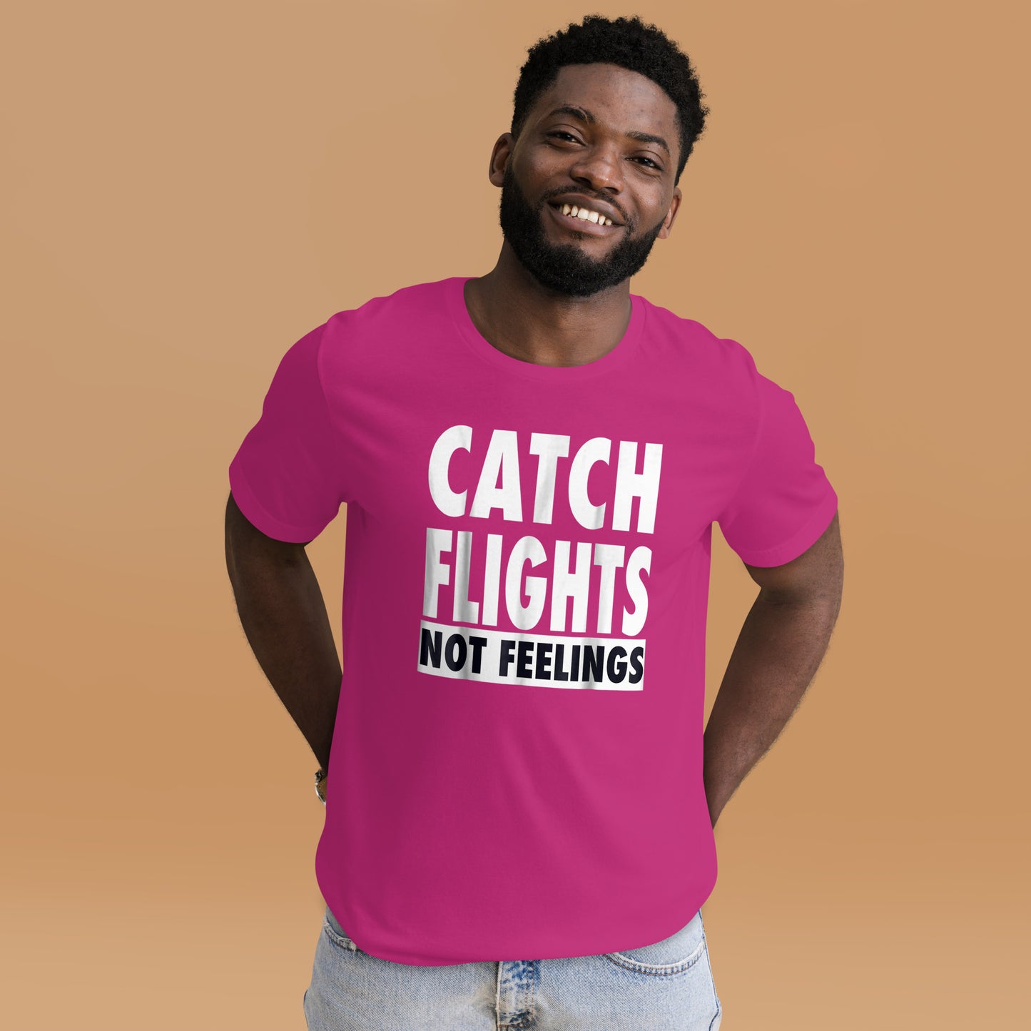 CATCH FLIGHTS NOT FEELINGS T-SHIRT _ I LOVE TO TRAVEL SHIRT