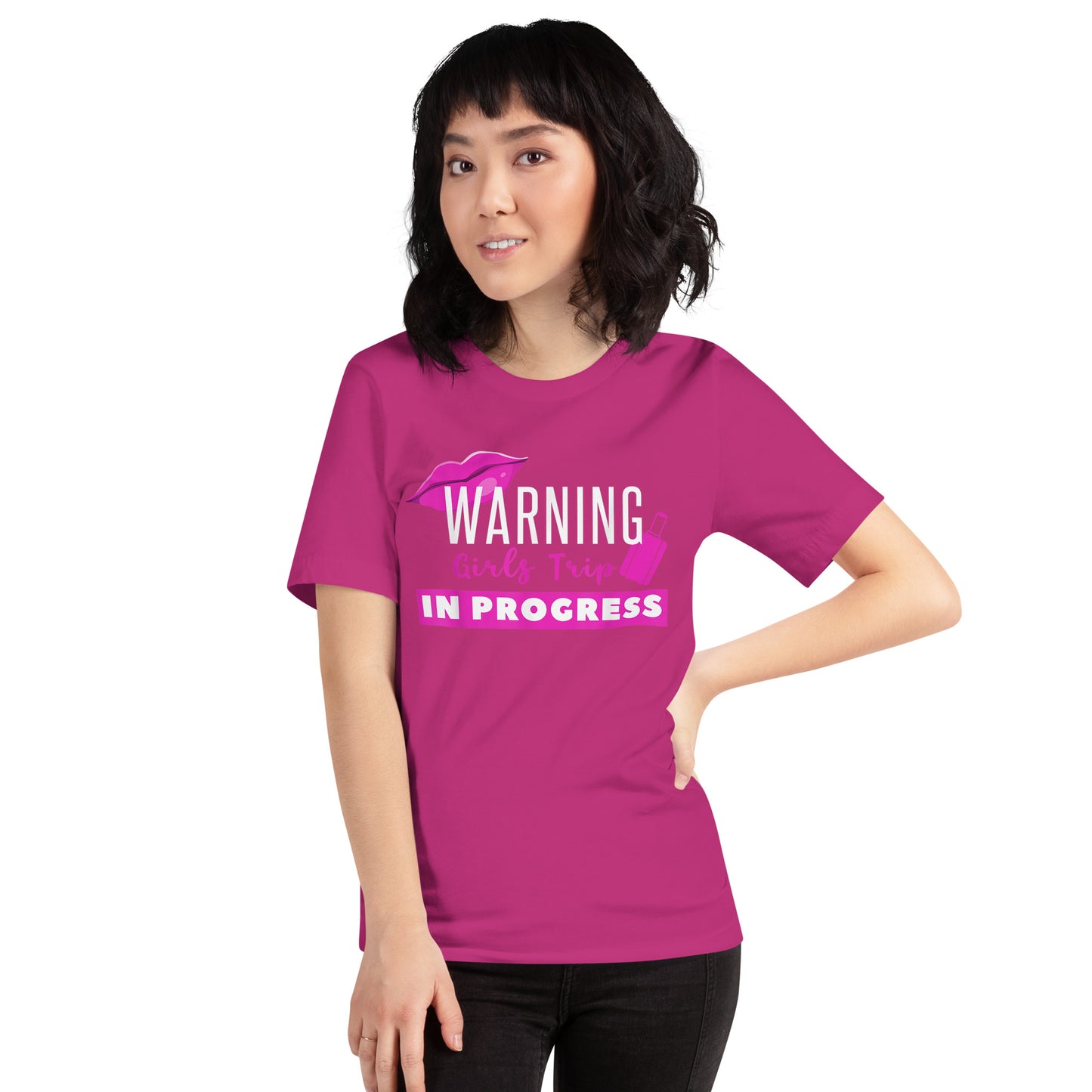 GIRLS TRIP SHIRTS FOR WOMEN WARNING GIRLS TRIP IN PROGRESS T-SHIRT