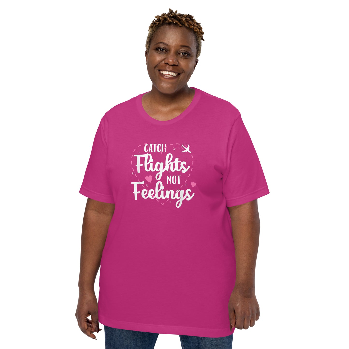 CATCH FLIGHTS NOT FEELINGS SUMMER VACATION GIFT T-SHIRT