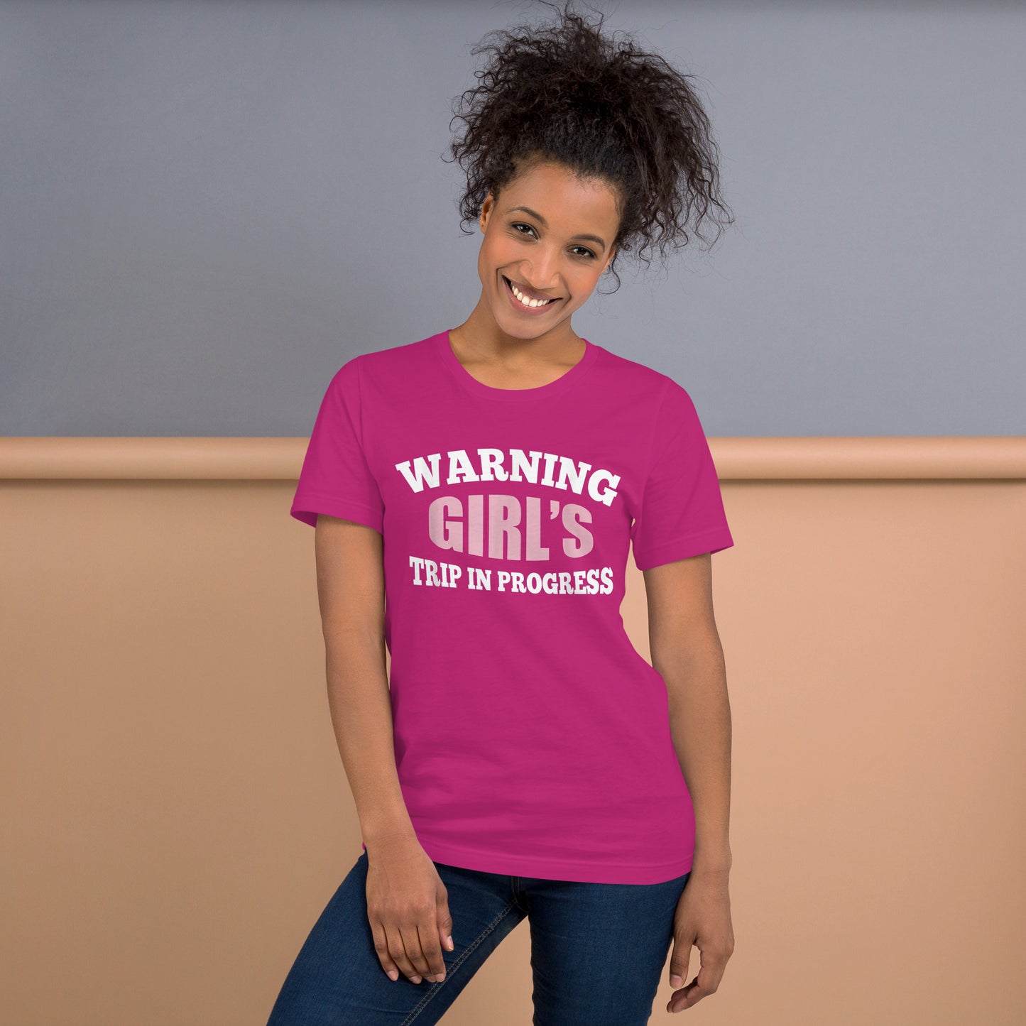 FUNNY VACATION TEES -WARNING GIRLS TRIP IN PROGRESS T-SHIRT