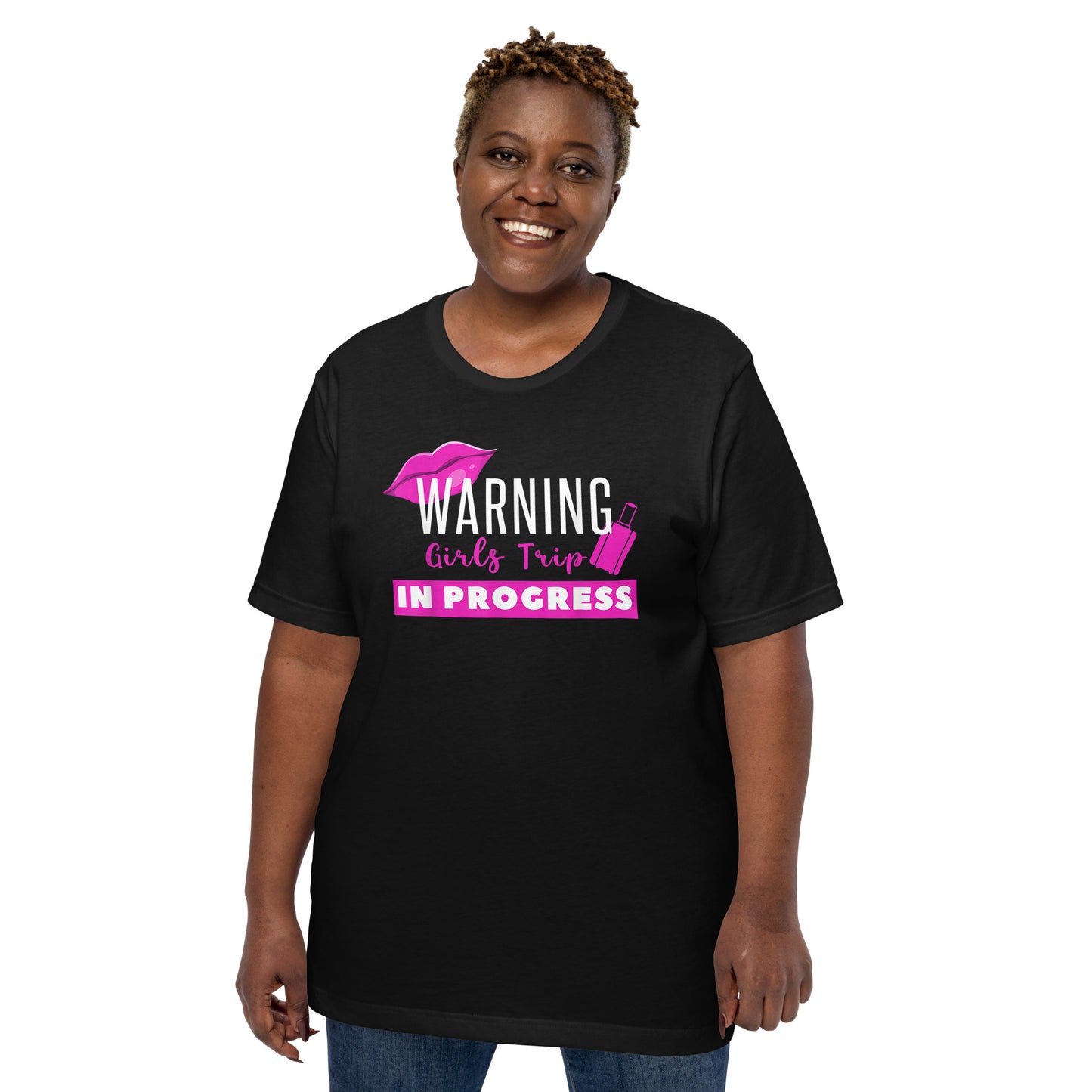 GIRLS TRIP SHIRTS FOR WOMEN WARNING GIRLS TRIP IN PROGRESS T-SHIRT