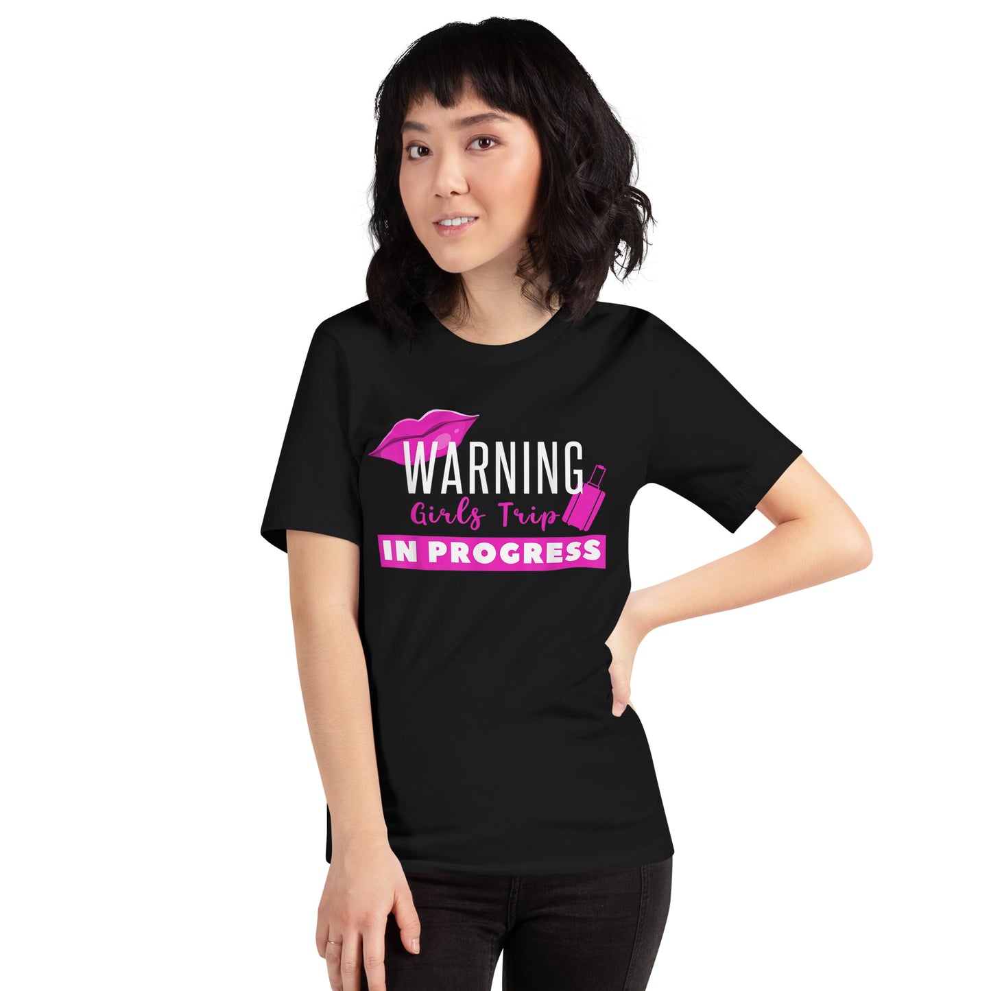 GIRLS TRIP SHIRTS FOR WOMEN WARNING GIRLS TRIP IN PROGRESS T-SHIRT