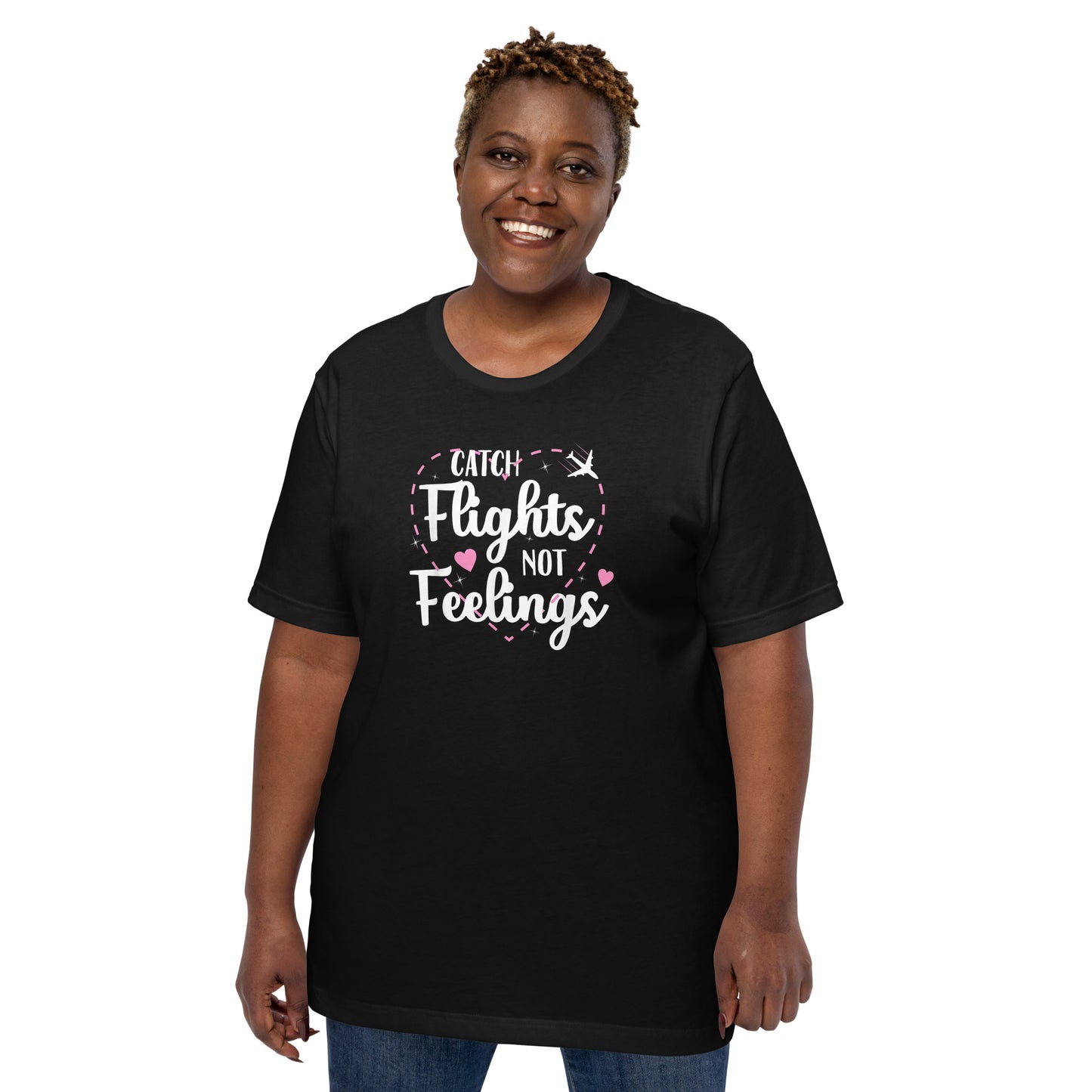 CATCH FLIGHTS NOT FEELINGS SUMMER VACATION GIFT T-SHIRT