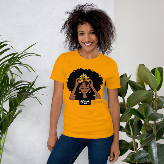 BLACK QUEEN WITH GOLD CROWN