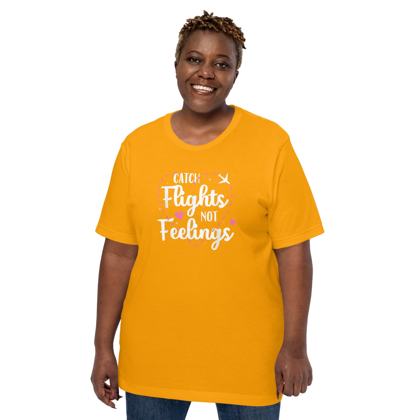 CATCH FLIGHTS NOT FEELINGS SUMMER VACATION GIFT T-SHIRT