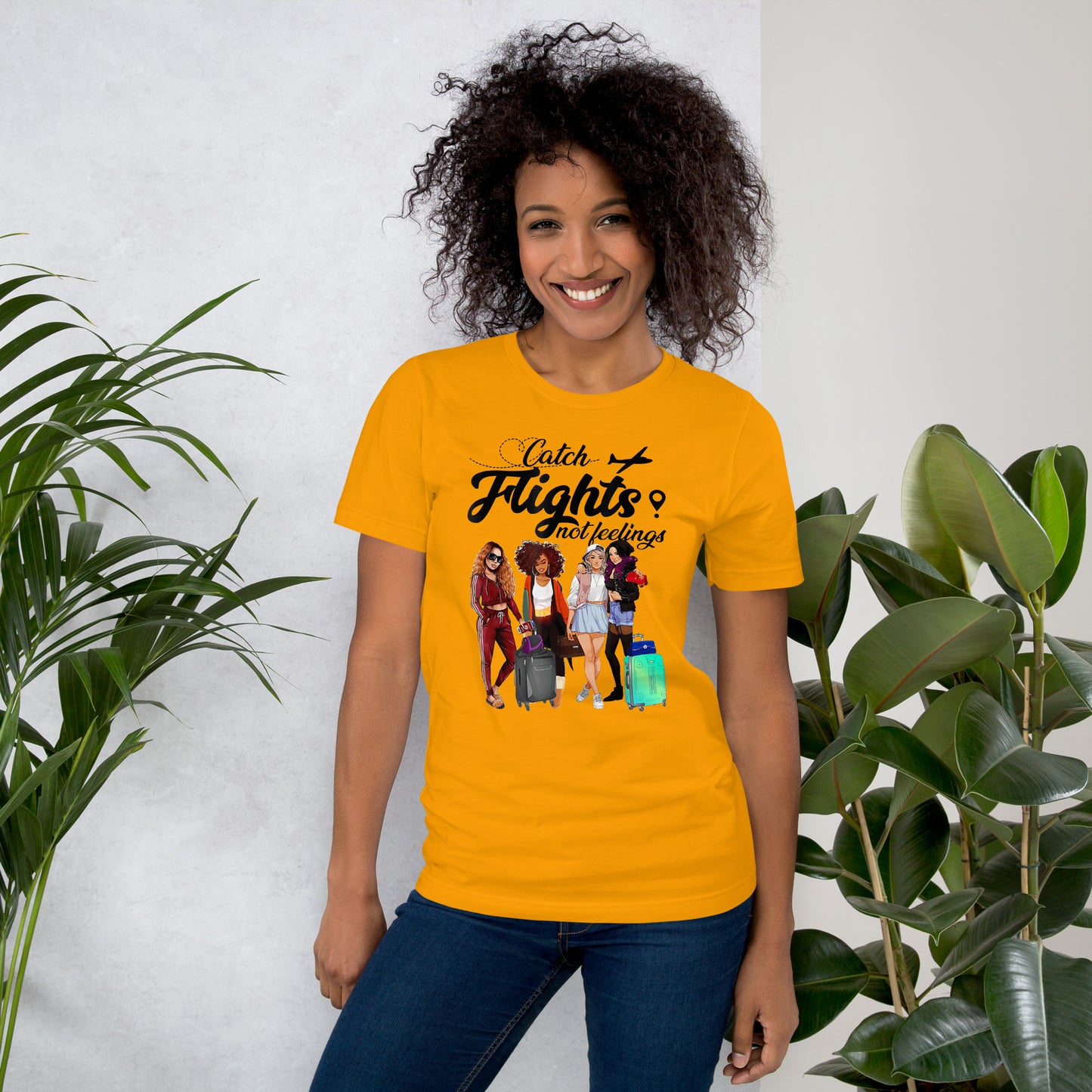 CATCH FLIGHTS NOT FEELINGS TSHIRT SUMMER SHIRT GIFT T-SHIRT