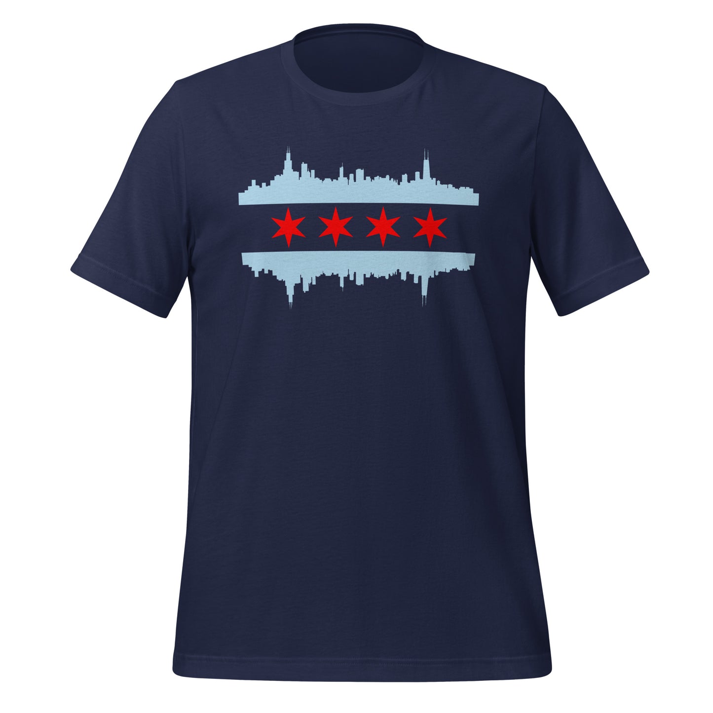 CHICAGO FLAG SKYLINE WITH STARS