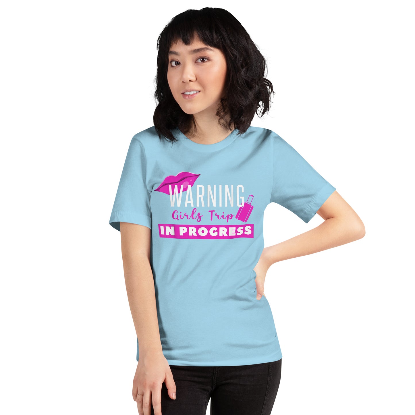 GIRLS TRIP SHIRTS FOR WOMEN WARNING GIRLS TRIP IN PROGRESS T-SHIRT