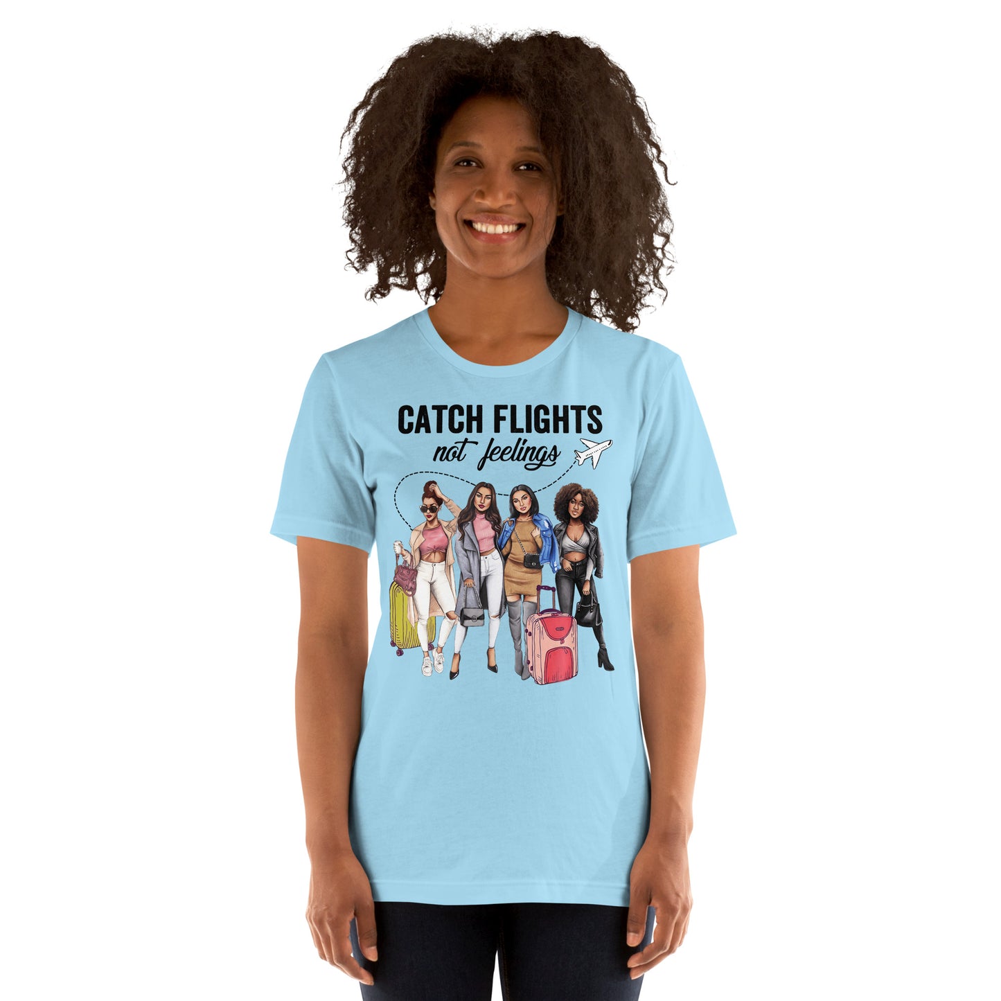 2 Catch Flights Not Feelings - Summer Vacation T-Shirt-min