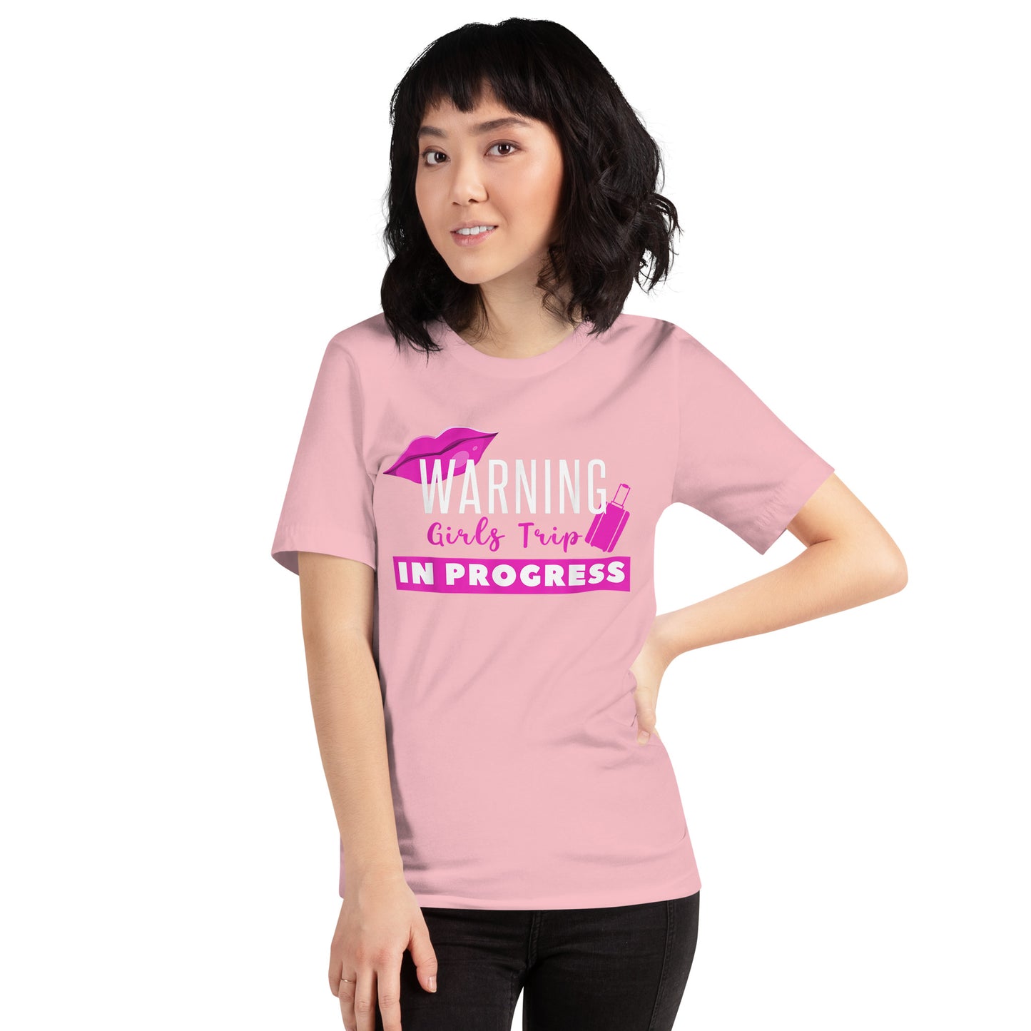 GIRLS TRIP SHIRTS FOR WOMEN WARNING GIRLS TRIP IN PROGRESS T-SHIRT