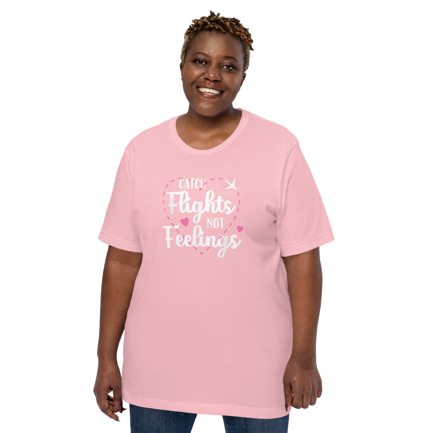 CATCH FLIGHTS NOT FEELINGS SUMMER VACATION GIFT T-SHIRT