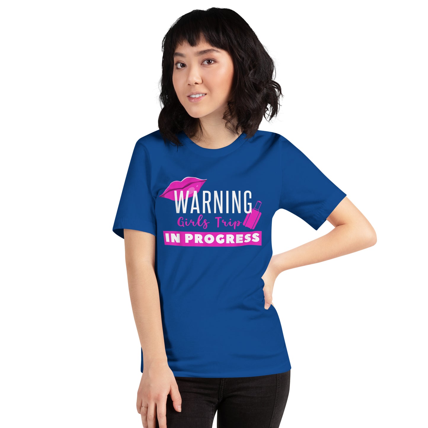 GIRLS TRIP SHIRTS FOR WOMEN WARNING GIRLS TRIP IN PROGRESS T-SHIRT