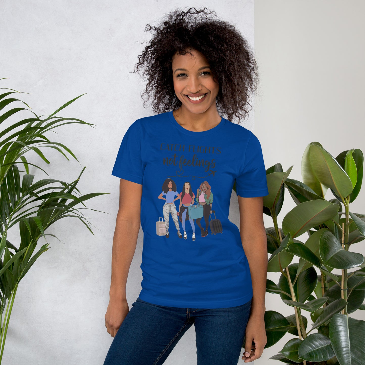 CATCH FLIGHTS NOT FEELINGS T-SHIRT I HEART NATURAL HAIR TEES