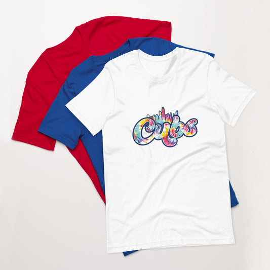 CHICAGO CUBS WITH COLORFUL SKYLINE